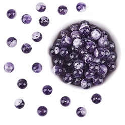 Amethyst Natürlichen Amethyst Perlen Stränge, Runde, 8 mm, Bohrung: 1.2 mm, ca. 47~50 Stk. / Strang, 15 Zoll (38~39 cm), 2 Stränge / box