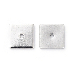 Нержавеющая Сталь Цвет Устойчивы к потускнению 304 разделительные бусины из нержавеющей стали, квадратный, цвет нержавеющей стали, 8x8x1 мм, отверстие : 1 мм, длина диагонали: 11 мм