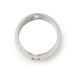 Платина Оправа из латунных бусин, без свинца и без кадмия, долговечный, плоско-круглые, платина, 7.5x2.5 мм, отверстие : 1.4 мм