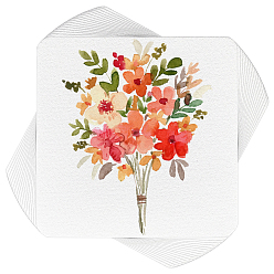 Белый 50шт. бумажные поздравительные открытки, квадратный, белые, 90x90x0.5 мм