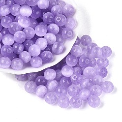 Средний Фиолетовый Стеклянные бусины в стиле верстака класса А FGB, круглые, имитация шарики глаза кота, средне фиолетовый, 9.5 мм, отверстие : 1.4~1.6 мм, Около 420 шт / фунт
