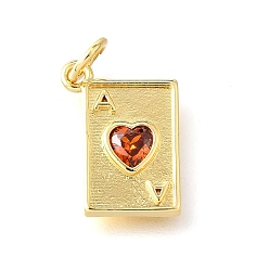 Rectangle Латунные микро проложить кубического циркония подвески, с прыгающим кольцом, долговечный, без кадмия и без свинца, стойки покрытие, настоящий 18k позолоченный/платиновый, прямоугольные, 15x11x2 мм