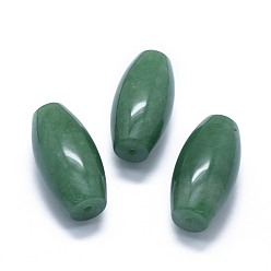 Aventurine Verte Aventurine vert naturel deux trous semi-percés, ovale, 49.5~50x25mm, Trou: 2mm