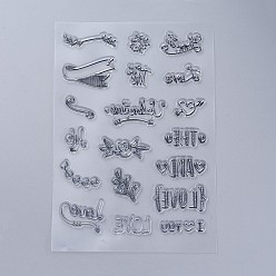 Heart Silicone Stamps, for DIY Scrapbooking, Photo Album Decorative, Cards Making, Stamp Sheets, Valentine's day Themed Pattern, 160x110x3mm