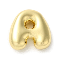 Letter A Brass Pendants, Long-Lasting Plated, Real 18K Gold Plated, Letter A, 10x10x3.5mm, Hole: 1.4mm