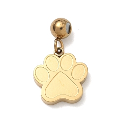 Paw Print 304 подвески из нержавеющей стали, золотые, отпечаток лапы, 16 мм, отверстие : 1.2 мм, Кулон : 11x10x2 мм