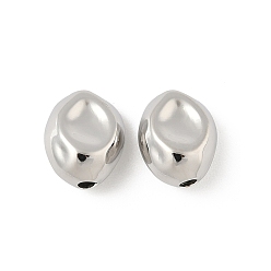 Платина Самородки латунные бусины, стойки покрытие, долговечный, без кадмия и без свинца, платина, 12x9.5x6.5 мм, отверстие : 1.8 мм