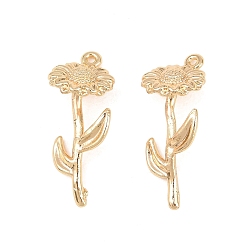 October Marigold Латунные подвески, , золотые, октябрьские бархатцы, 21.5x9x9.5 мм, отверстие : 0.9 мм