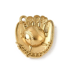 Настоящее золото 18K 316 хирургические подвески из нержавеющей стали, подвески для перчаток для гольфа, ионное покрытие (ip), реальный 18 k позолоченный, 16.5x14.5x4 мм, отверстие : 1.2 мм