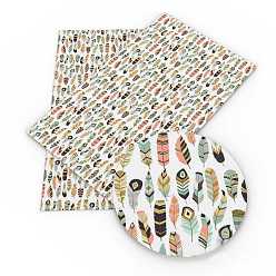 Белый Ткань из искусственной кожи с перьями, для аксессуаров для одежды, белые, 33x20 см