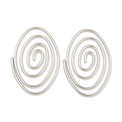 Нержавеющая Сталь Цвет Не тускнеющие 304 подвески из нержавеющей стали, овальный шарм, цвет нержавеющей стали, 43.5x29.5x1 мм, отверстие : 3 мм