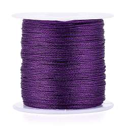 Фиолетовый Полиэфирная плетеная металлическая нить, для изготовления и вышивки плетеных браслетов своими руками, фиолетовые, 0.4 мм, 6 -ply, около 54.68 ярдов (50 м) / рулон