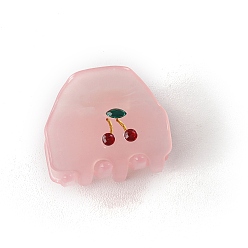 Pink Заколки для волос из пвх, розовые, 32x28 мм