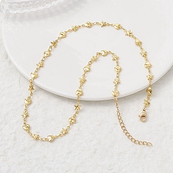 Золотой 304 ожерелья из нержавеющей стали в форме сердца и звезды, золотые, 16.54 дюйм (42 см)