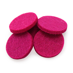 Cerise Fibre Perfume Pads, Essential Oil Diffuser Locket Pads, Flat Round, Cerise, 2.2cm