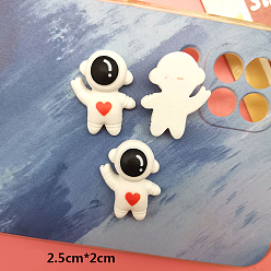 Spaceship Непрозрачные кабошоны из смолы, астронавт, чёрные, космическая тема шаблон, 25x20 мм