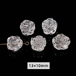 Цветок Резные бусины из натурального кварцевого кристалла, ювелирные аксессуары своими руками, цветок, 13x10 мм