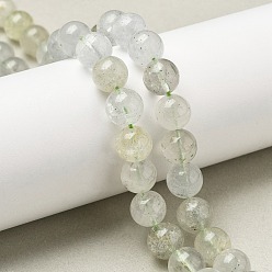 Природный Драгоценный Камень Нити бусин из натурального зеленого берилла, круглые, 10 мм, отверстие : 1 мм, около 38 шт / нитка, 14.80 дюйм (37.6 см)