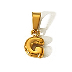 Letter G Амулеты из нержавеющей стали, золотые, буквенное очарование с инициалами, Буква G, 10x6 мм