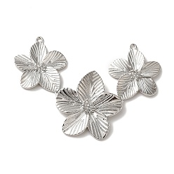 Платина Стеллаж гальваника латунь большие подвески, без кадмия и без свинца, долговечный, цветок, платина, 67x24x2.5 мм, отверстие : 1.2 мм
