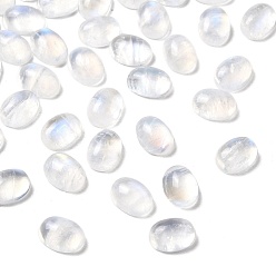 Rainbow Moonstone Натуральный радужный лунный камень класса АА кабошоны, овальные, 8x6x3 мм