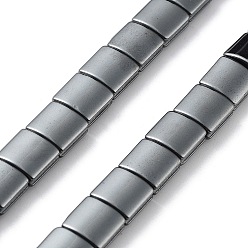 Немагнитные Гематит Синтетических немагнитных гематит бисер нитей, квадратный, 10x10x5 мм, отверстие : 1.2 мм, около 42 шт / нитка, 15.91 дюйм (40.4 см)