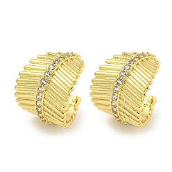 Настоящее золото 18K Серьги-манжеты из циркония, для женщин, лист, реальный 18 k позолоченный, 14x11 мм