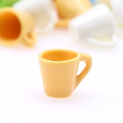 Оранжевый Мини-чашка из смолы, аксессуары для кукольного домика на кухне с микро-ландшафтом, притворяясь опорными украшениями, оранжевые, 16x12 мм, 5 шт / пакет