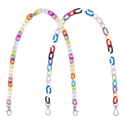 Mixed Color 2Pcs 2 Styles PP Chain Belt, with Platinum Alloy Swivel Clasps, for Pants Chain Replacement Accessories, Platinum, Mixed Color, 1pc/style