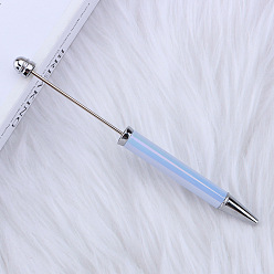Светло-Синий Пластиковая шариковая ручка с УФ-покрытием, бисерная ручка, для индивидуальной ручки с ювелирными бусинами, голубой, 152x11 мм