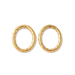 Oval 304 витые соединительные кольца из нержавеющей стали, ионное покрытие (ip), реальный 18 k позолоченный, овальные, 13x11x1.5 мм, внутренний диаметр: 10x7.5 мм