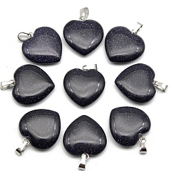 Синий Драгоценный Камень Синтетический синий камень, сердцевидная, 20 мм