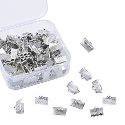 Платина Железо лента обжима концов, без свинца, платина, 7x10 мм, отверстия: 2 мм, 100 шт / коробка