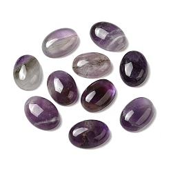Лиловый Овальные природный аметист кабошоны, сирень, 18x13x6 мм