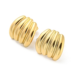 Настоящее золото 18K 304 из нержавеющей стали серьги, реальный 18 k позолоченный, 16x16.5 мм