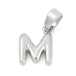 Letter M Латунь прелести, буквы, без кадмия и без свинца, долговечный, стойки покрытие, Буква М, 10.5x8x2.5 мм, отверстие : 3x5 мм