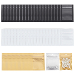 Gemischte Farbe 120 Stück 3 Farben 8x6x0.2 wiederverschließbarer Plastikbeutel, Aufbewahrungsbeutel, selbstdichtender Beutel, Top-Dichtung, mit Fenster und Hängeloch, Rechteck, Gemischte Farbe, 3.1 cm, einseitige Dicke: 0.08 mil({2}mm)