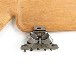 Серый Заколки для волос с когтями из ацетата целлюлозы (смола), аксессуары для волос для женщин и девочек, бантом, серые, 53x88 мм