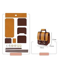 Кокосово-Коричневый Набор сумок для наушников своими руками, включая материалы сумки из искусственной кожи, сумка-подкова с железной пряжкой, кокосового коричневый, 5.5x5.6x2.5 см