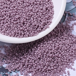 (RR2024) Matte Opaque Dusty Orchid MIYUKI Round Rocailles Beads, Japanese Seed Beads, 11/0, (RR2024) Matte Opaque Dusty Orchid, 2x1.3mm, Hole: 0.8mm, about 5500pcs/50g