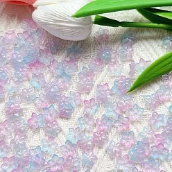 Pink 30шт. прозрачные бусины ручной работы в технике лэмпворк, цветок, розовые, 12 мм