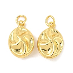 Золотой Латунные подвески, овальные, стойки покрытие, долговечный, без кадмия и без свинца, с целью перехода в кольце, золотые, 22x14x8.5 мм, отверстие : 4 мм