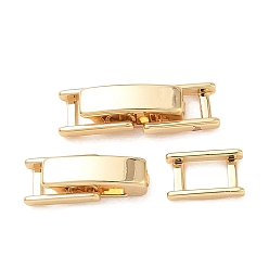 Real 18K Gold Plated SHEGRACE Brass Watch Band Clasps, Cadmium Free & Lead Free & Nickel Free, Rectangle, Real 18K Gold Plated, 16.5x4.5x4mm