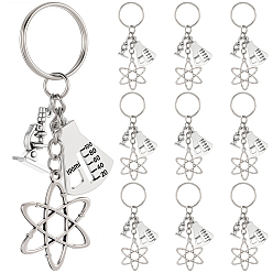 Платина 20шт. брелки из сплава, с железными кольцами, платина, 87 мм, 20 шт / комплект