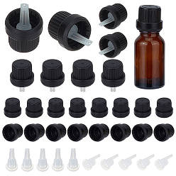 Черный Пластиковые винтовые крышки из полипропилена, с вилкой, колонка, чёрные, 2.95x1.45 см