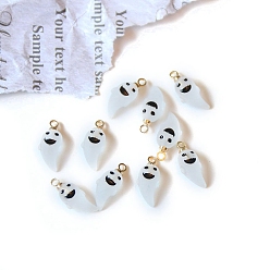 Ghost Подвески из матовой смолы на Хэллоуин, 3d прелести, призрак, 15x6 мм