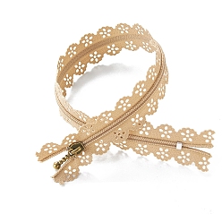 Цвет Древесины Нейлоновые кружевные закрытые молнии, для сумок-кошельков, деревесиные, 20 см