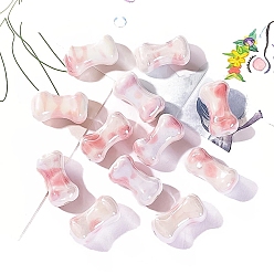 Другие Фарфоровые бусины ручной работы, яркие глазурованные, кость, 18x10 мм, отверстие : 2 мм