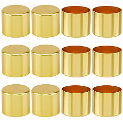 Oro Fundas de aluminio para patas de sillas de mesa, tazas de muebles, columna, dorado, 30x35 mm