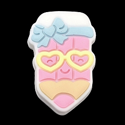 Pen Силиконовые фокусные шарики, розовые, ручка, 29.5x19x9.5 мм, отверстие : 3 мм